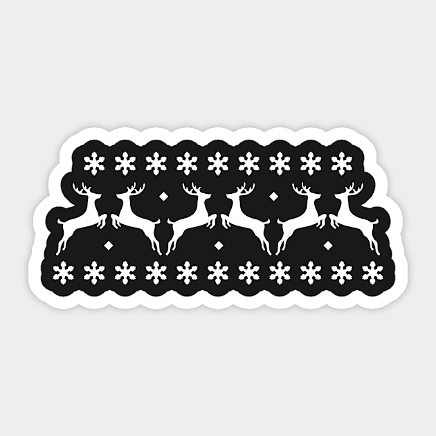 Funny Christmas deer print Sticker by nektarinchen